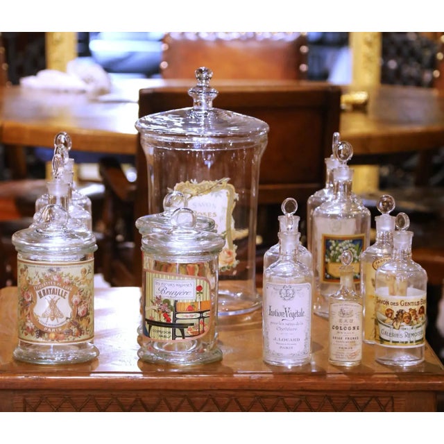 Mid-20th Century French Apothecary or Pharmacy Jars, Set of 14 For Sale - Image 4 of 13