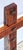 Rustic Rustic Handcrafted Oak Wall Cross With Decorative Clavos For Sale - Image 3 of 13