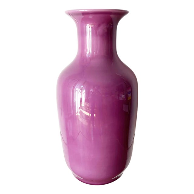 Mauve Ceramic Vase, 1970s For Sale