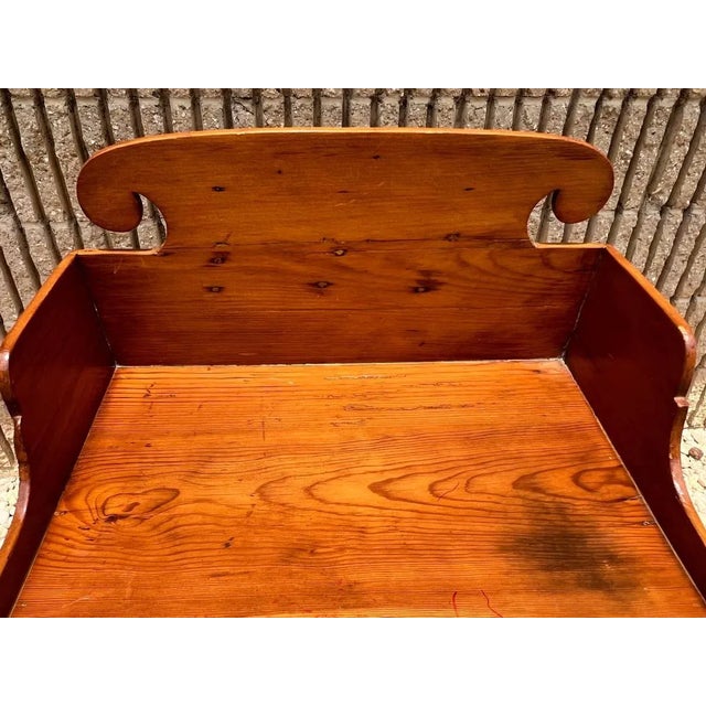 Early 20th Century Antique English Yellow Pine 2 Tier Side Table For Sale - Image 10 of 13