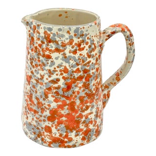 Taverna Speckled Pitcher, Orange/Gray For Sale