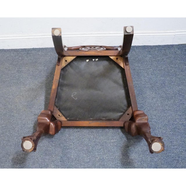 High End Vintage Solid Mahogany Traditional Chippendale Style Dining Side Chair 102488 For Sale - Image 9 of 10