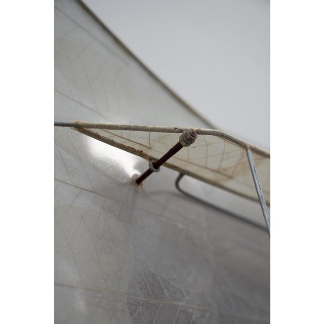 Square Wall Lamp in Red Wood and Rice Paper, 1980s For Sale - Image 3 of 18