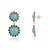 Gold VRJewels 20.43ct Turquoise Sapphire 14k Yellow Gold Floral Navajo Drop Earrings- A Pair For Sale - Image 8 of 18