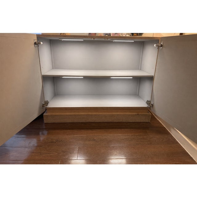 Mid-Century Modern 1970s Rare Brutalist Oak Bar Console Cabinet Side Table, De Coene, Attributed For Sale - Image 3 of 4