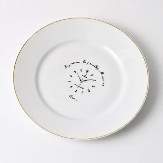 Vintage Omega Wristwatch Advert Ashtray from La Porcelaine De Baudour, 1960s For Sale - Image 3 of 6