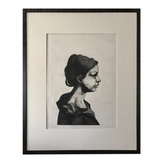 Original Etching Portrait of Ella by John Nava Artist Proof For Sale