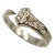 14k White Gold Hand Engraved Lucky Nail Ring With Diamonds Size 7 For Sale