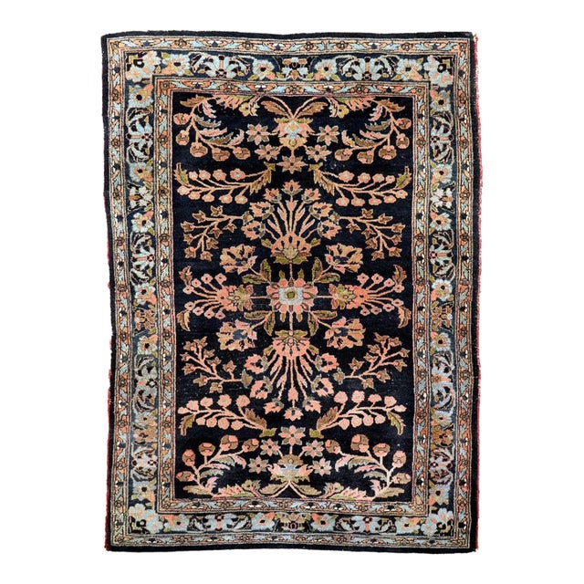 Antique Bidjar with Lilihan-like Botanical Design Rug 5 x 7 For Sale