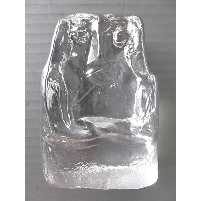 Erik Höglund Scandinavian Modern Ice Man Leaded Glass Figure, Boda, Sweden 1960s. For Sale - Image 10 of 11