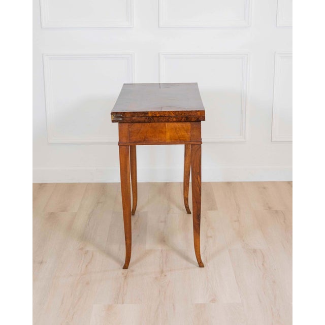 Directoire 1800 Walnut Burl Gaming Table For Sale - Image 11 of 12