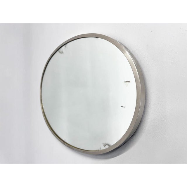 Silver Chrome Wall Mirror, Czechoslovakia, 1950s For Sale - Image 8 of 10