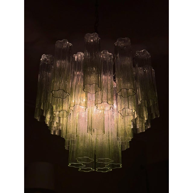 Green Ombre Murano Glass Chandeliers, Set of 2 For Sale - Image 6 of 12