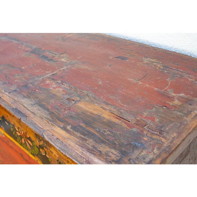 Antique Painted Qing Dynasty Buffet Cabinet For Sale - Image 10 of 15