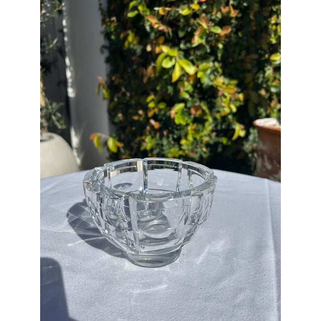 Vintage Ovefors Crystal Pedestal Bowl For Sale - Image 12 of 14
