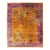 Antique Art Deco Rug in Marigold Field With Plum and Floral Accents For Sale