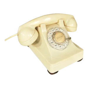 White 1930s Glamour Bakelite Telephone by Bell Systems