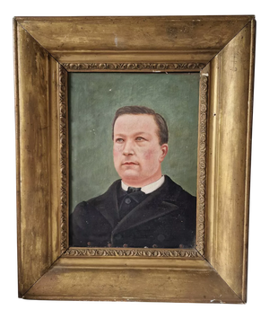 Portrait of Man, 1890s, Oil on Canvas, Framed