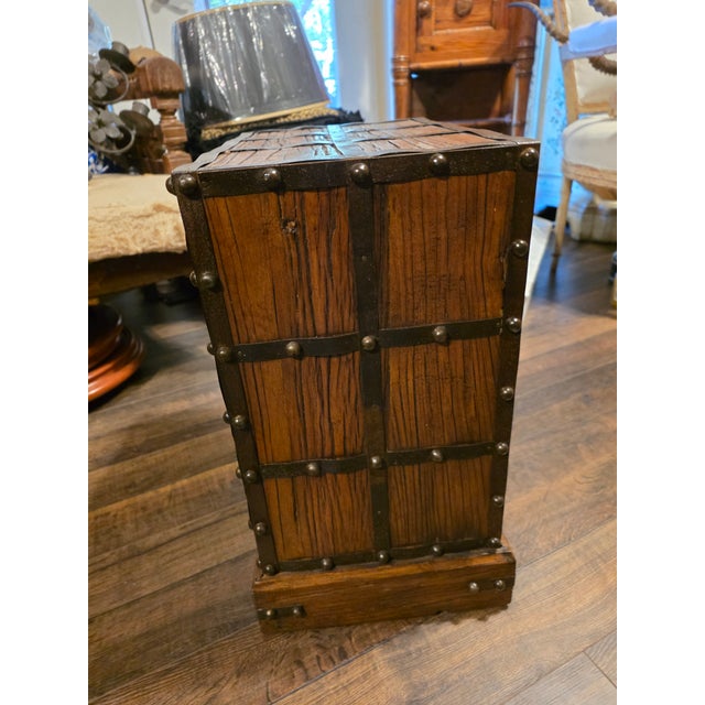 Japanese Rustic Elmwood Wine Rack For Sale - Image 3 of 4