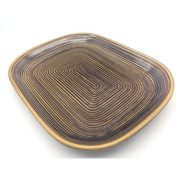 Mustard 1970s Stoneware Serving Platter For Sale - Image 8 of 10