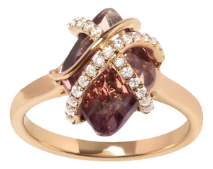 14K Rose Gold 1/5 Cttw Diamond Wrapped 15x15 MM Purple Amethyst Cocktail Ring (G-H Color, SI1-SI2 Clarity)