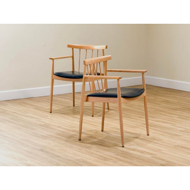 Wood Smile Side Chair by Lievore Altherr Molina for Andreu World, 2000s, Set of 6 For Sale - Image 7 of 11