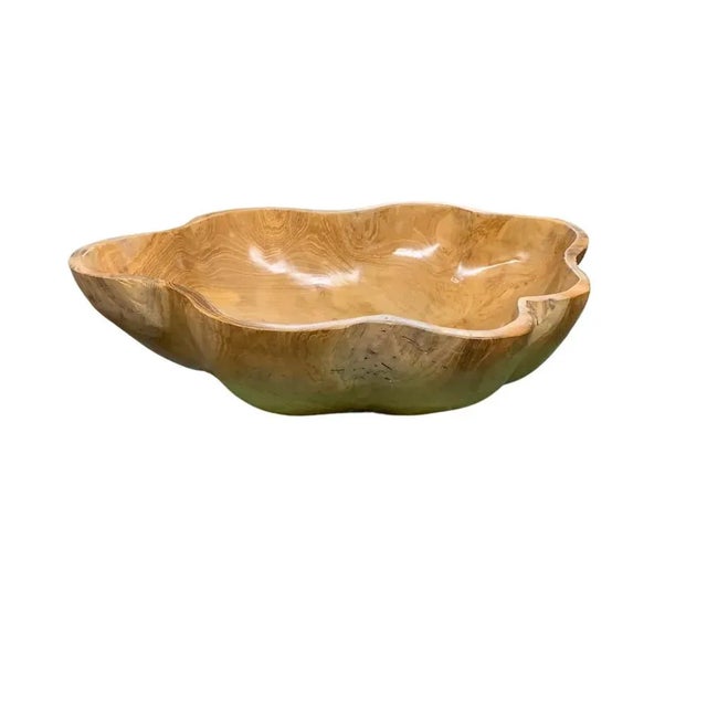 Contemporary Medium Wooden Bowl For Sale - Image 3 of 5