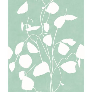 Sample - Money Plant Wallpaper by Susan Hable in Green For Sale
