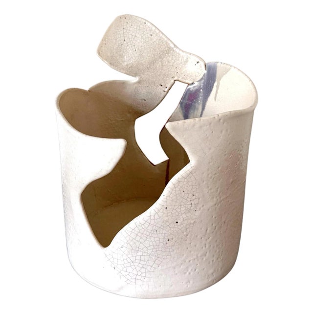 Late 20th Century Large Sculptural Ceramic Vessel by Richard Devore Exhibited and Published For Sale