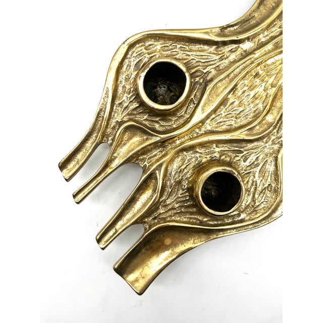 Sculptural Brutalist Four-Flame Candlestick by Antonella Caprio Saviato, Italy, 1960s For Sale - Image 11 of 16