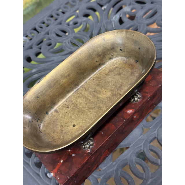 Design Plus Gallery presents an Antique Roman Grand Tour Italian Bronze Tub on Rossi Marble Base circa 1830's. The model...