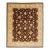Brown Modern Peshawar Handmade Wool Rug With Palmettes Design For Sale