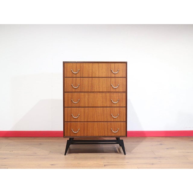 Mid 20th Century Mid Century Modern Vintage Teak Dresser Chest in the Style of Meredew Danish Style For Sale - Image 5 of 12