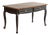 Louis XV Desk in Oak with Black Lacquered Frame and Glass Top, 1950 For Sale