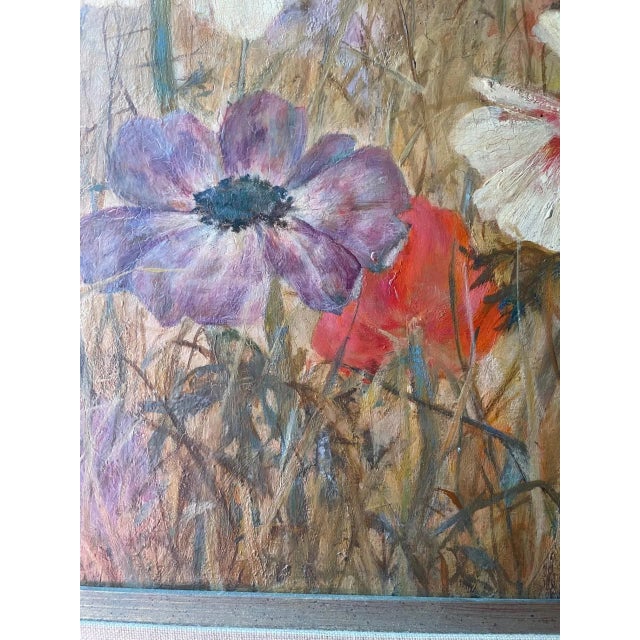Impressionist Flower Still Life Painting New Hope School. Beautiful Poppy flower still life painting in oil on masonite....