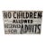 Vintage Hand-Painted "No Children Allowed – Reserved for Adults" Wooden Camp Sign For Sale