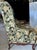 Mid 20th Century Mid Century Wing Back Chair With Pretty Curved Arms in an Autumn Leaf Pattern Upholstery, Signed For Sale - Image 5 of 8