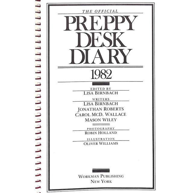 Traditional "The Offical Preppy Desk Diary" Birnbach, Lisa 1982 For Sale - Image 3 of 11