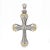 Late 20th Century Konstantino Delos Multi-Gemstone Sterling Silver & 18k Cross Pendant For Sale - Image 5 of 10