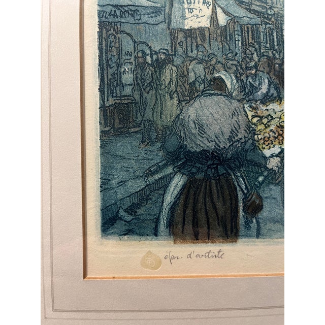 Circa 1910's 'St. Denis Gate, Paris' Etching by Listed Artist Tavik Frantisek Simon For Sale - Image 4 of 7