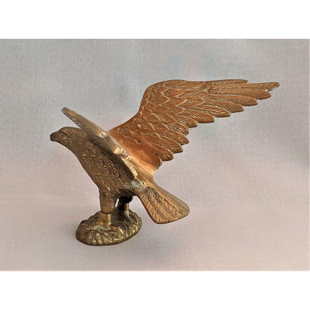 Large Flying Brass Eagle Figurine Chairish