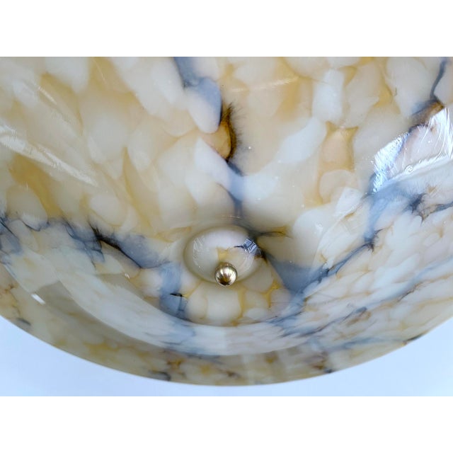 Art Deco Pendant Light in Marble Glass, 1930s For Sale - Image 18 of 18