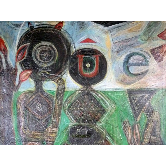 James C. Harrison Modernist Oil on Canvas For Sale