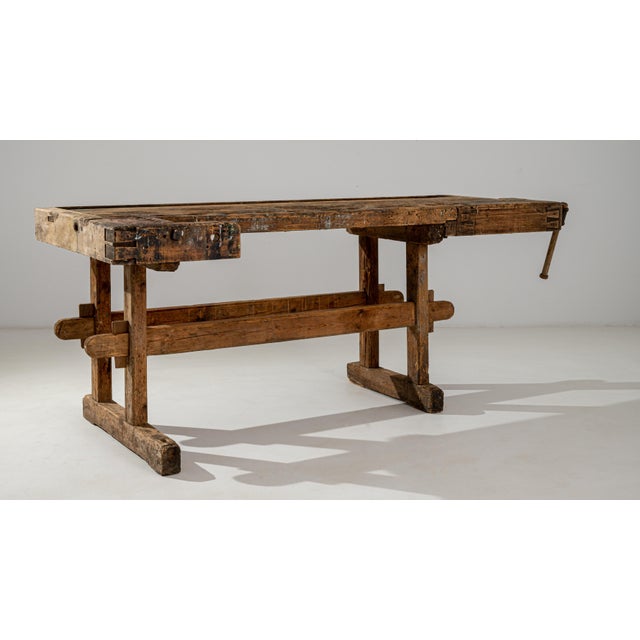 Early 20th Century Antique Central European Carpenter’s Bench For Sale - Image 9 of 12
