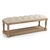 The Patrice Tufted Bench from Zentique is a versatile entryway or bedroom bench with a button-tufted natural linen top,...