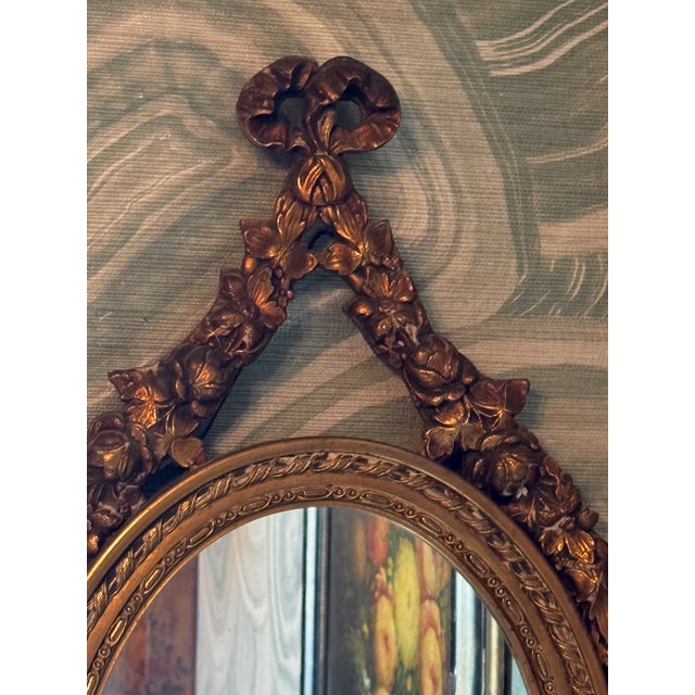 1950s Louis XV Style Oval Mirror For Sale - Image 6 of 6