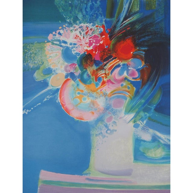 Daniel GELIS (1942) The Bouquet of Flowers Original color lithograph Signed in pencil Marked as Artist's Proof (EA) On...