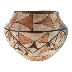 Acoma Pueblo Pottery Olla, Clay, Polychrome