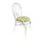 Green Set of 3 White Rattan Dining Chairs With Green Gingham Cushions For Sale - Image 8 of 9