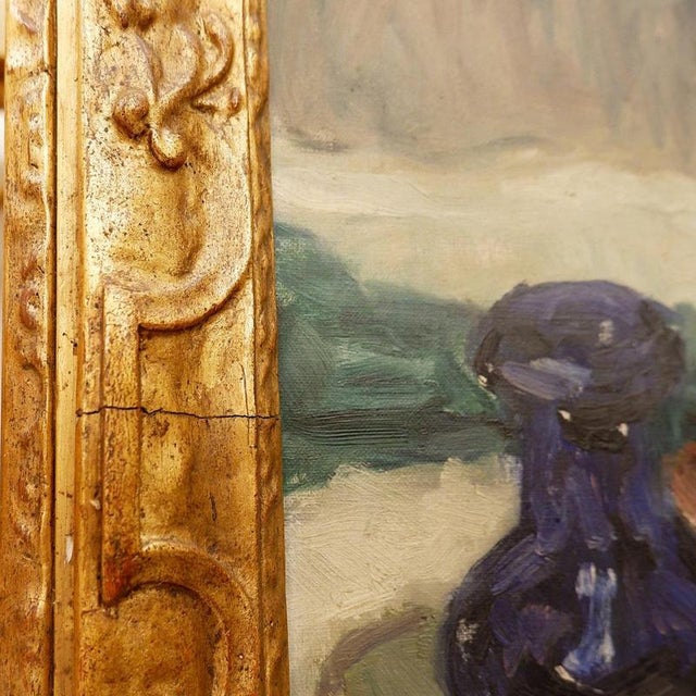 Flowers in Front Mirror, 19th Century, Paint on Canvas, Framed For Sale - Image 6 of 14